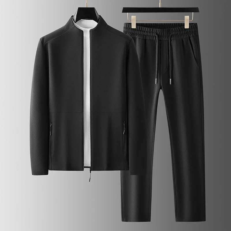 Men's Tracksuit – Casual Fit – High Collar – Zip Pockets – Elastic Waist - Image 2