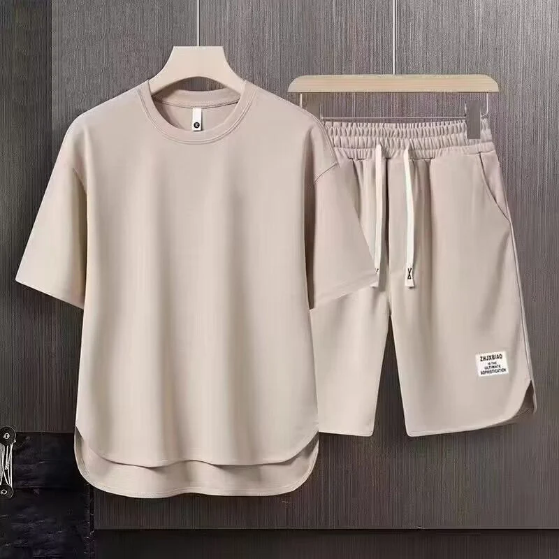 Men's Tracksuit – Cotton – Relaxed Fit – T-shirt with Short Sleeves – Shorts - Image 6