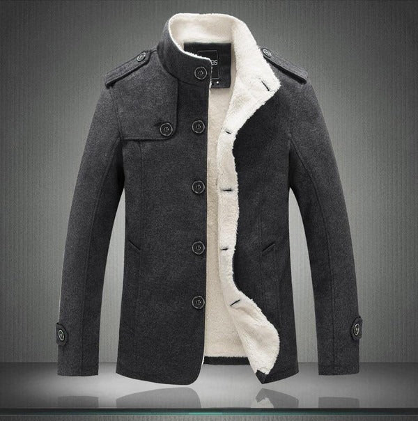 Men's trench coat – Woolmix – Tailored fit – Double-breasted – Lined with fleece - Image 3