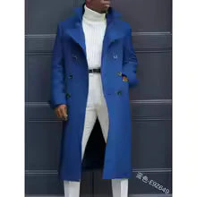 Men's Trenchcoat – Woolmix – Relaxed Fit – Double-Breasted – Knee-Length Elegant Coat - Image 3