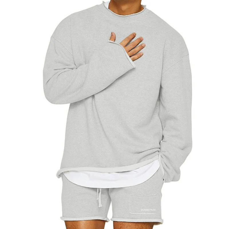 Men's Sweater – Relaxed Fit – Knitted – Drop Shoulder – Crewneck Casual Layering Style - Image 2