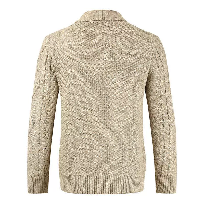 Men's cardigan – Cable knit – Regular fit – Shawl collar – Button fastening – Side pockets - Image 6
