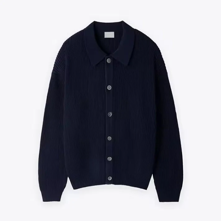 Men's Cardigan – Oversized Fit – Wool-Blend Knit – Buttons – Ribbed Structure - Image 5
