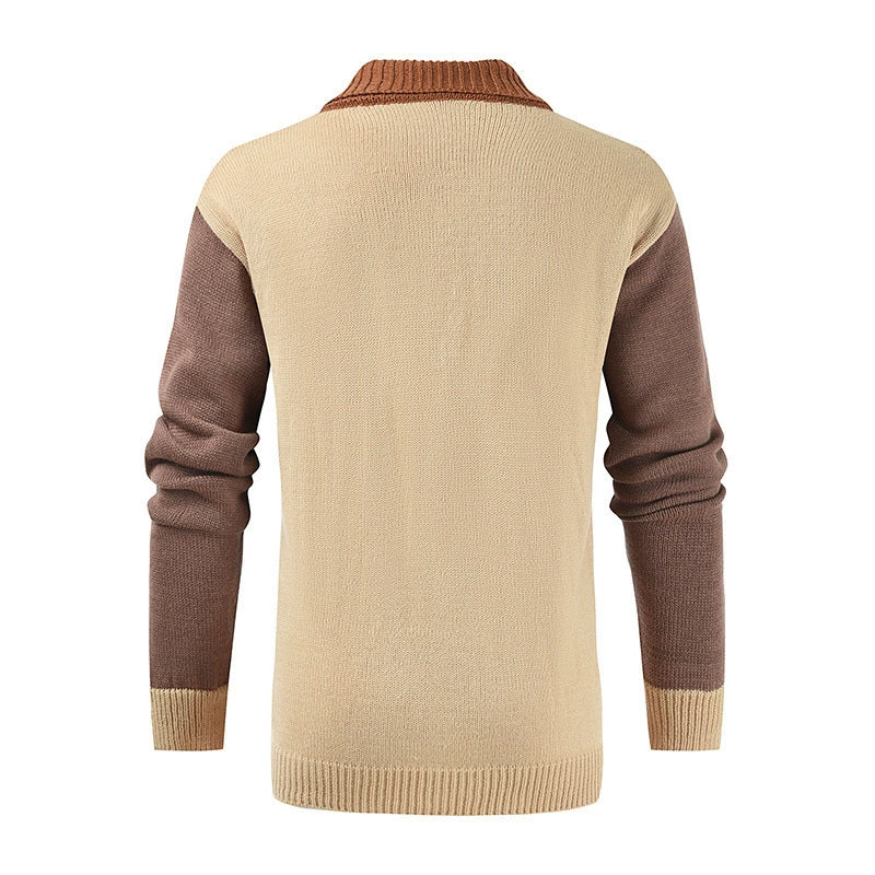 Men's Cardigan – Regular Fit – Wool – Shawl Collar – Cable Knit – Button Closure - Image 3