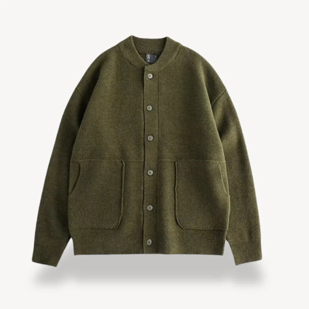 Men's Cardigan – Relaxed Fit – Soft Knit – Button Closure – Ribbed Edges – With Pockets - Image 4