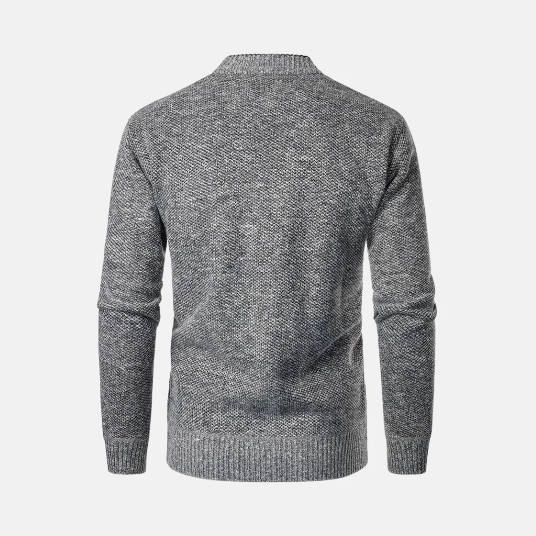 Men's Cardigan – Slim Fit – Knitted – V-neck – Button Closure – Ribbed Edges – Pockets - Image 5