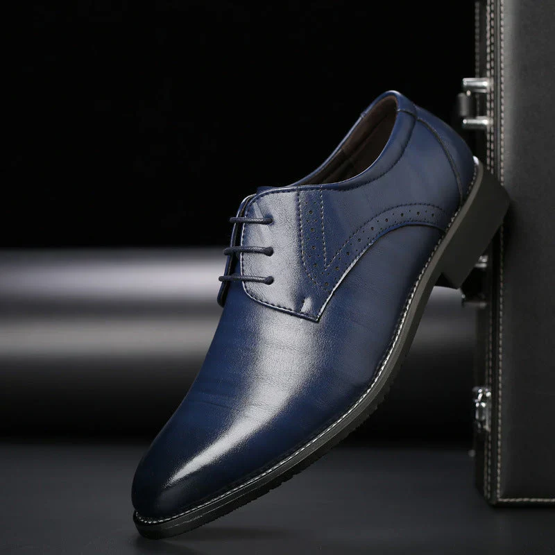 Men's Lace-Up Shoes – Leather Upper – Brogue Details – Classic Fit - Image 3