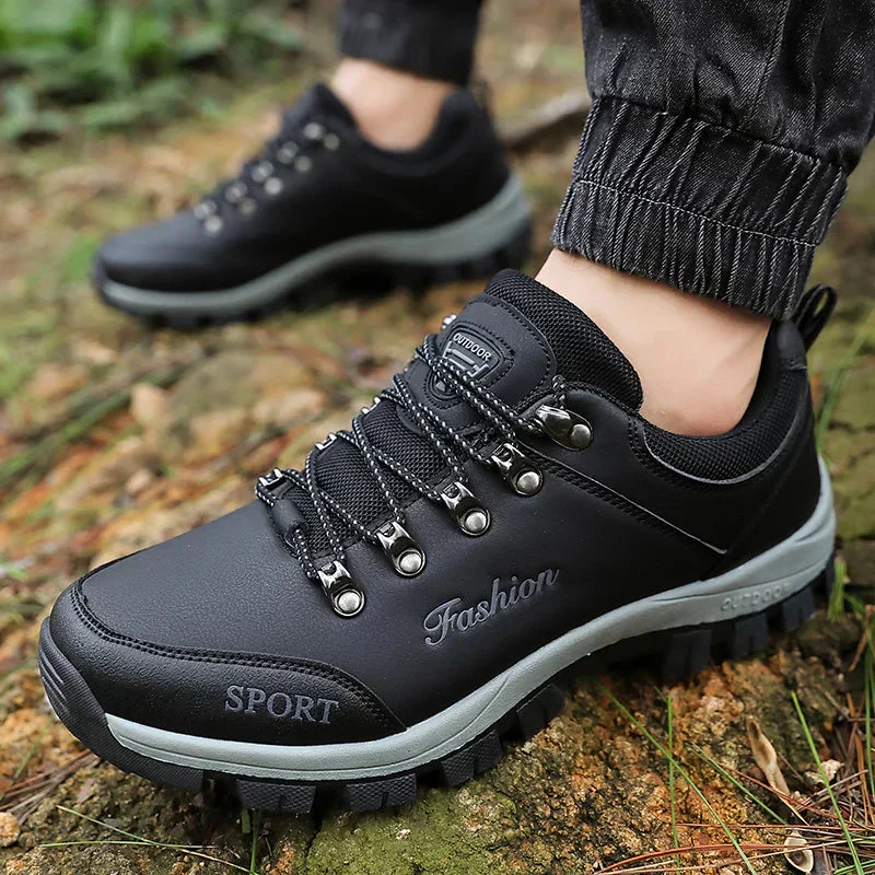 Men's Hiking Shoes – Breathable Mesh – Reinforced Toe – Grip Sole Outdoor
