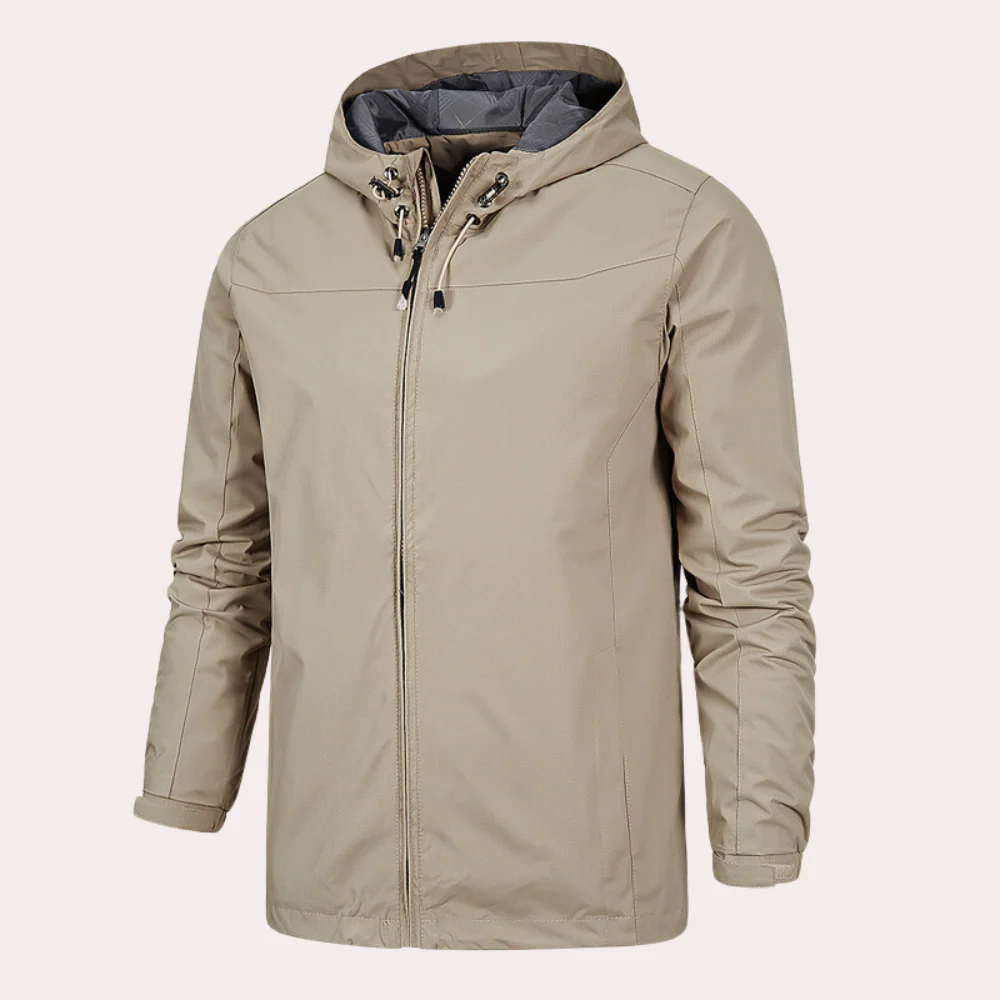 Men's Wind Jacket – Regular Fit – Lightweight Water-Repellent – With Hood - Image 2