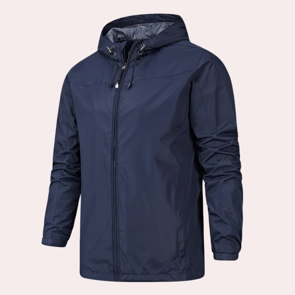 Men's Wind Jacket – Regular Fit – Lightweight Water-Repellent – With Hood - Image 3