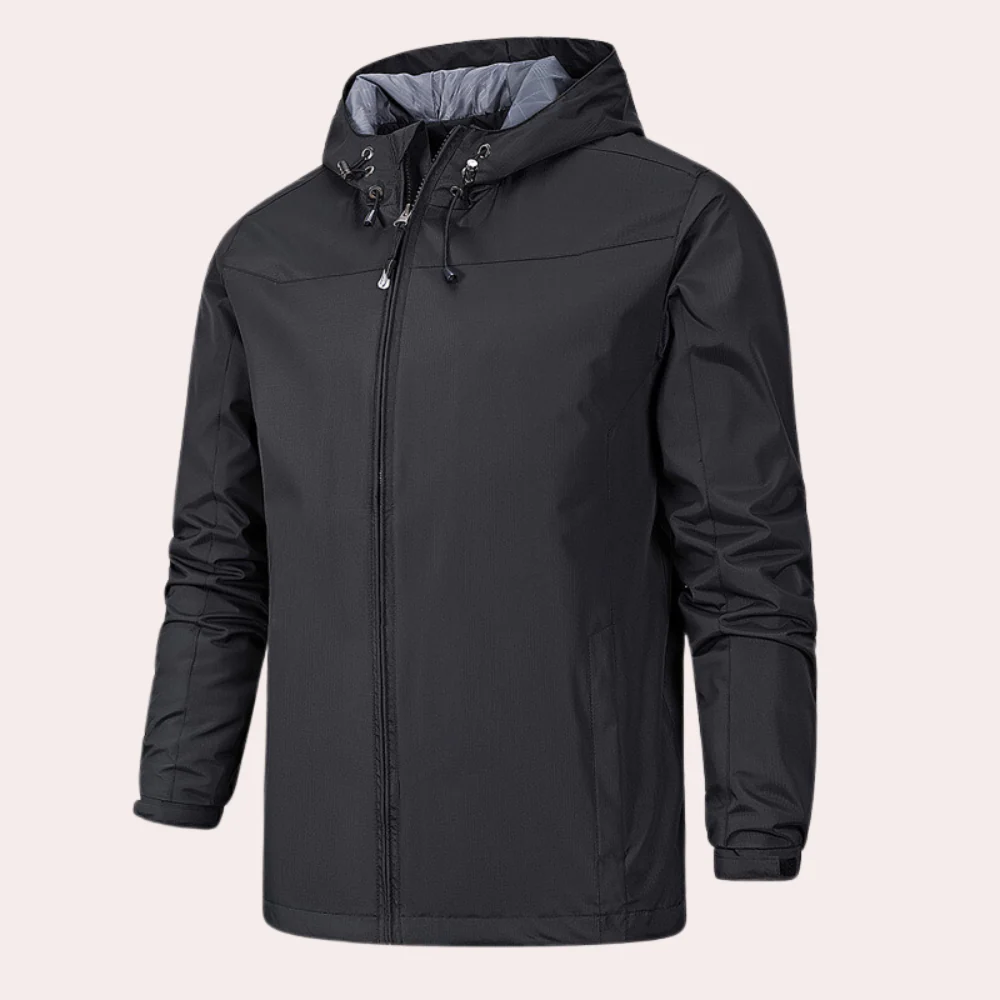 Men's Wind Jacket – Regular Fit – Lightweight Water-Repellent – With Hood - Image 5