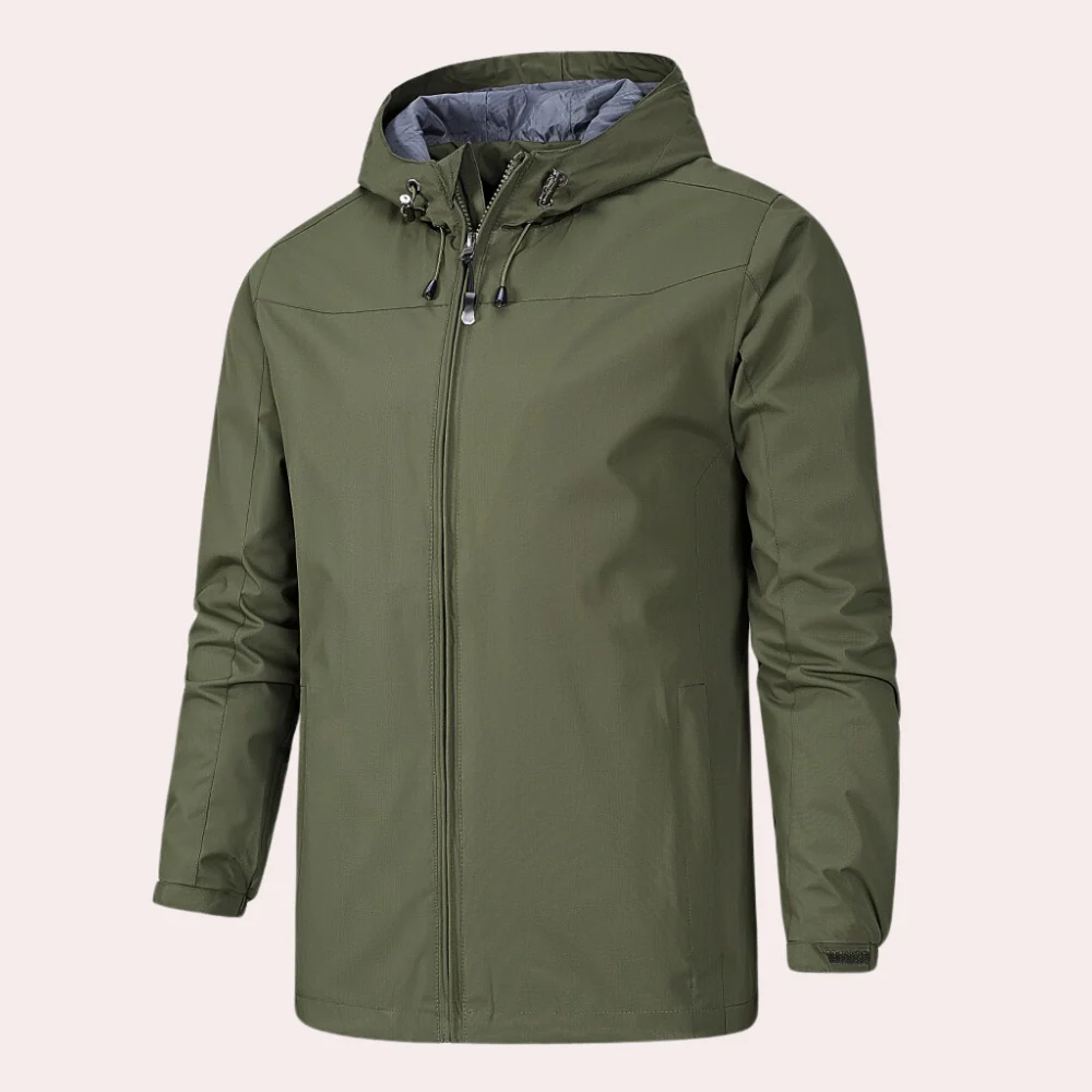 Men's Wind Jacket – Regular Fit – Lightweight Water-Repellent – With Hood - Image 6