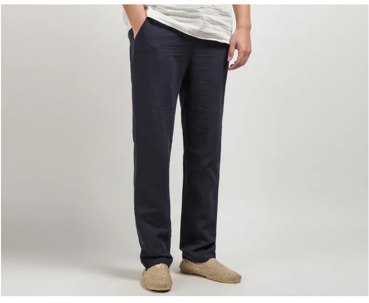 Men's Trousers – Relaxed Straight Fit – Breathable Natural Material – Full Length - Image 5