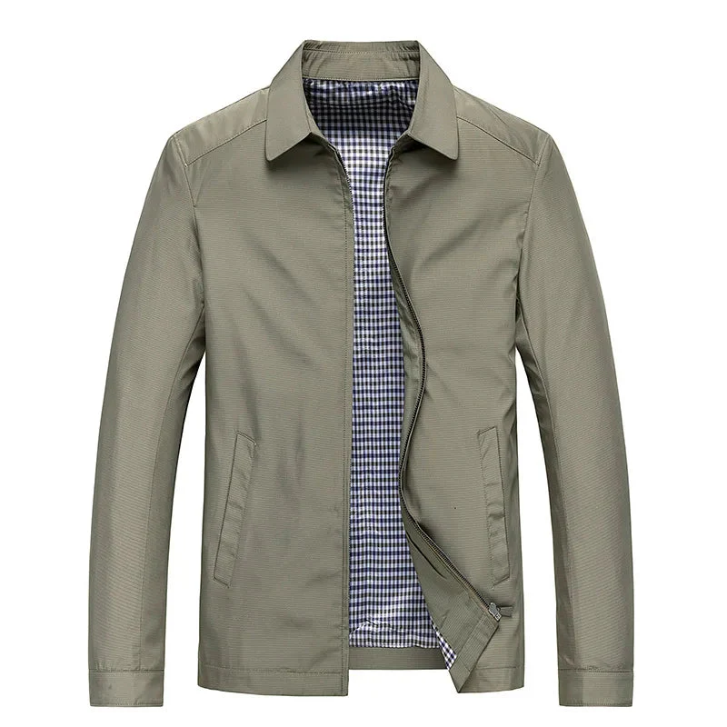 Men's Jacket – Tailored Fit – Water-Repellent – Zip Closure – Classic Collar - Image 2