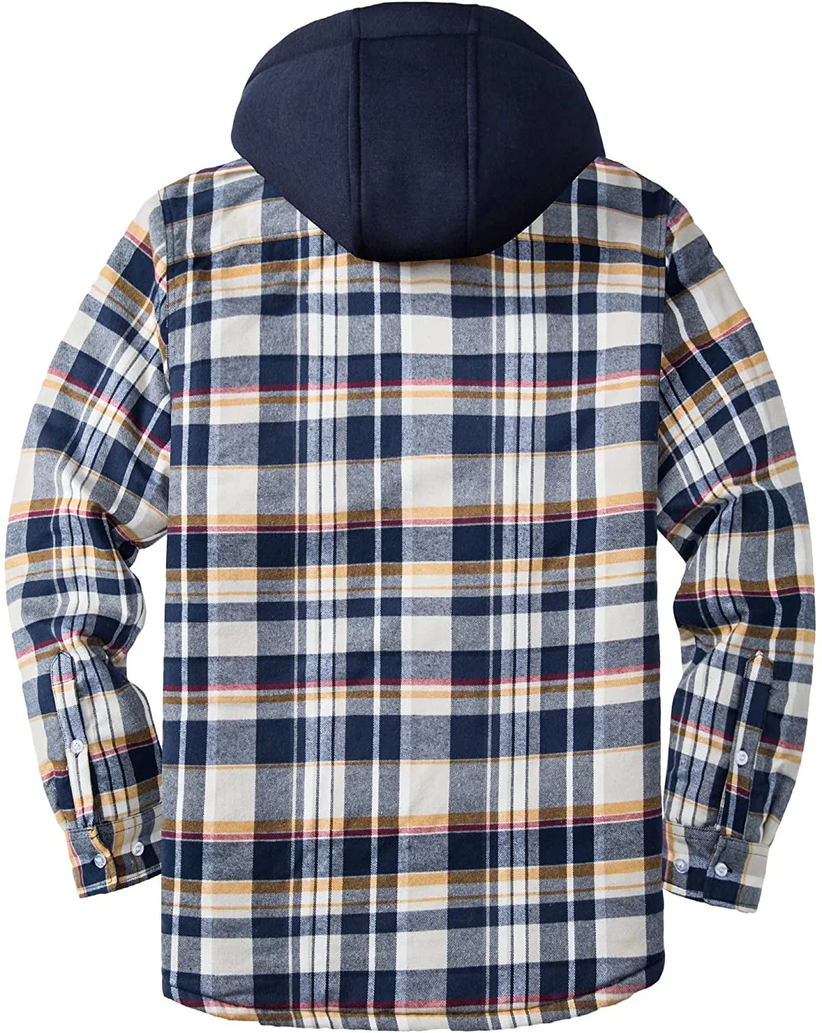Men's Coat with Hood and Checked Pattern - Image 7