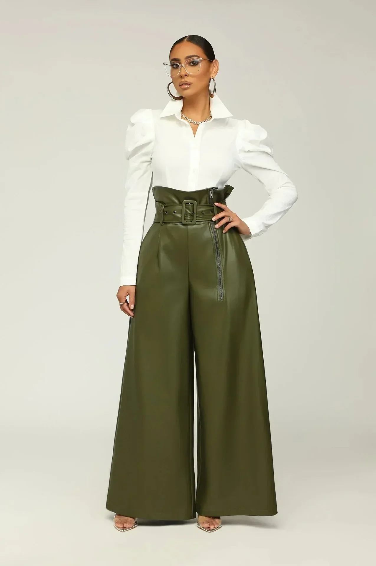 High Waist Women Wide Pants - Image 5