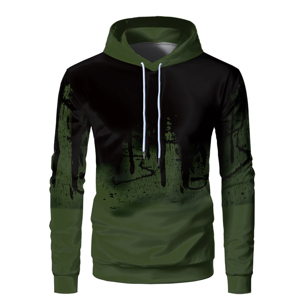 Hoodie – Relaxed Fit – 3D Print – Ribbed Cuffs – Breathable Comfort - Image 4