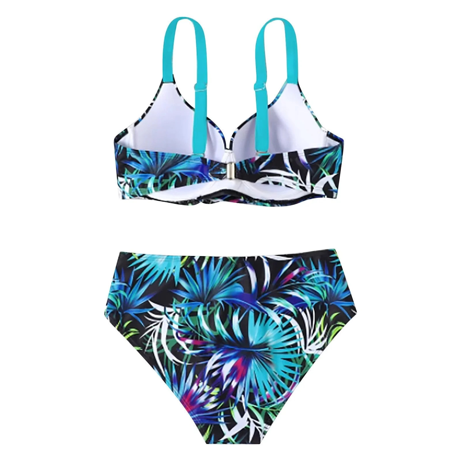 Ladies Bikini Set – Underwire Top with Twist Detail – High Waist Brief – Adjustable Straps - Image 3