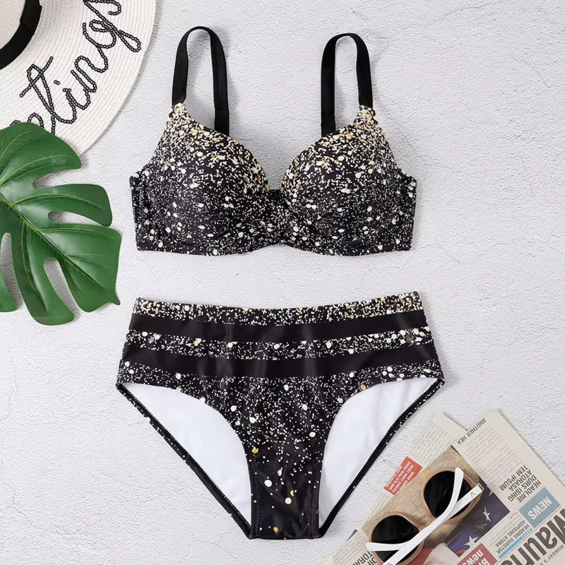 Ladies Bikini Set – Underwire Top with Twist Detail – High Waist Brief – Adjustable Straps - Image 5