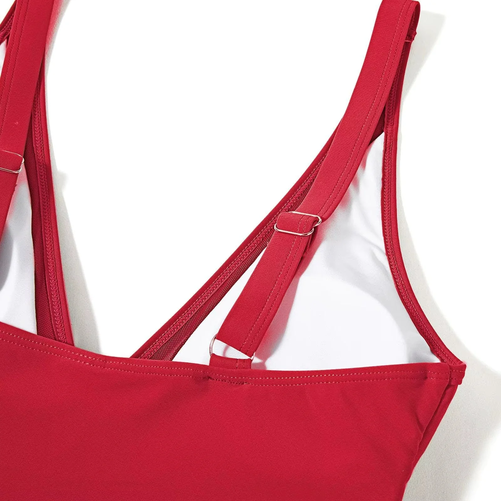 Ladies Swimsuit - Shaping Effect - Mesh Insert - High Waist Model - Deep Neckline - Image 11