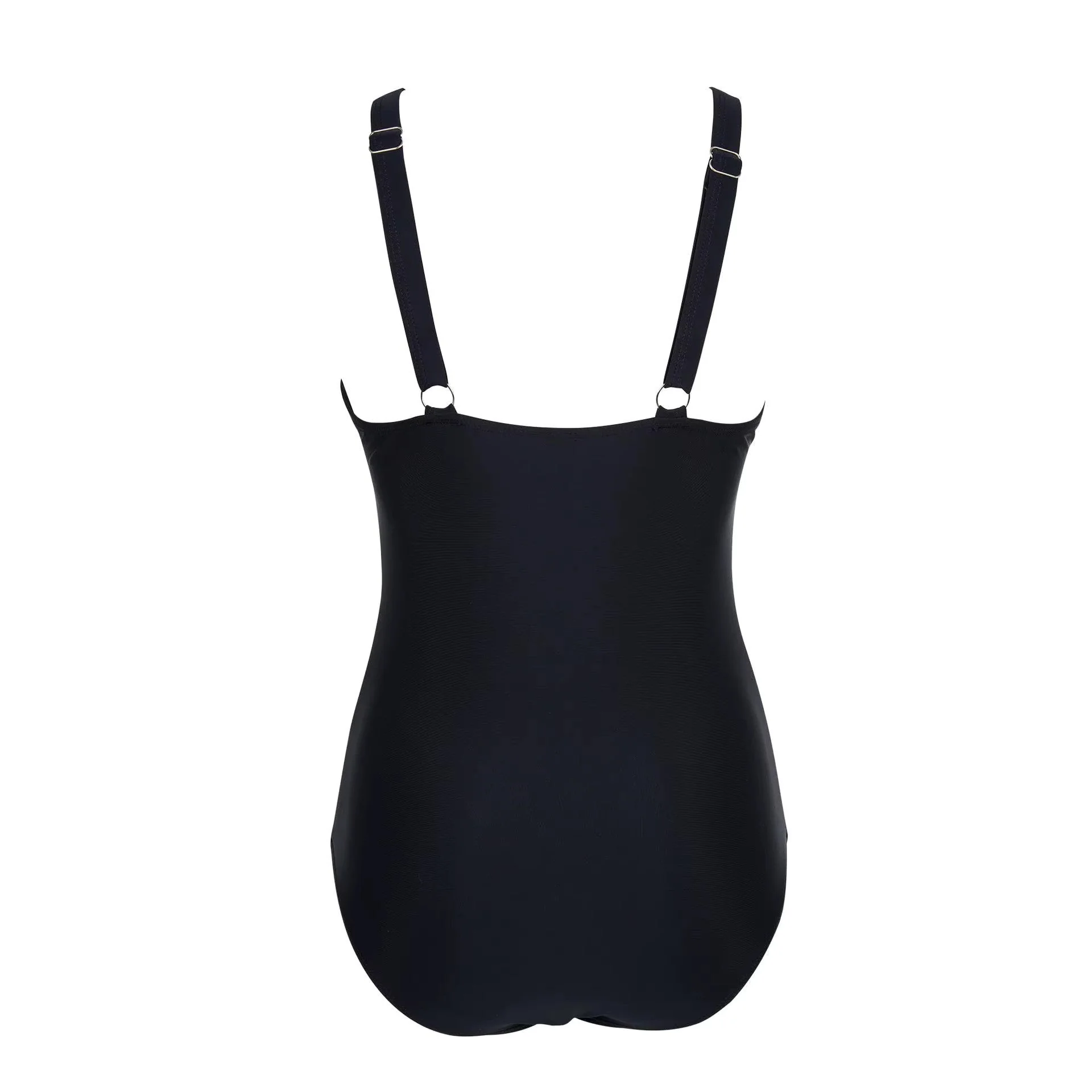 Ladies Swimsuit - Shaping Effect - Mesh Insert - High Waist Model - Deep Neckline - Image 14