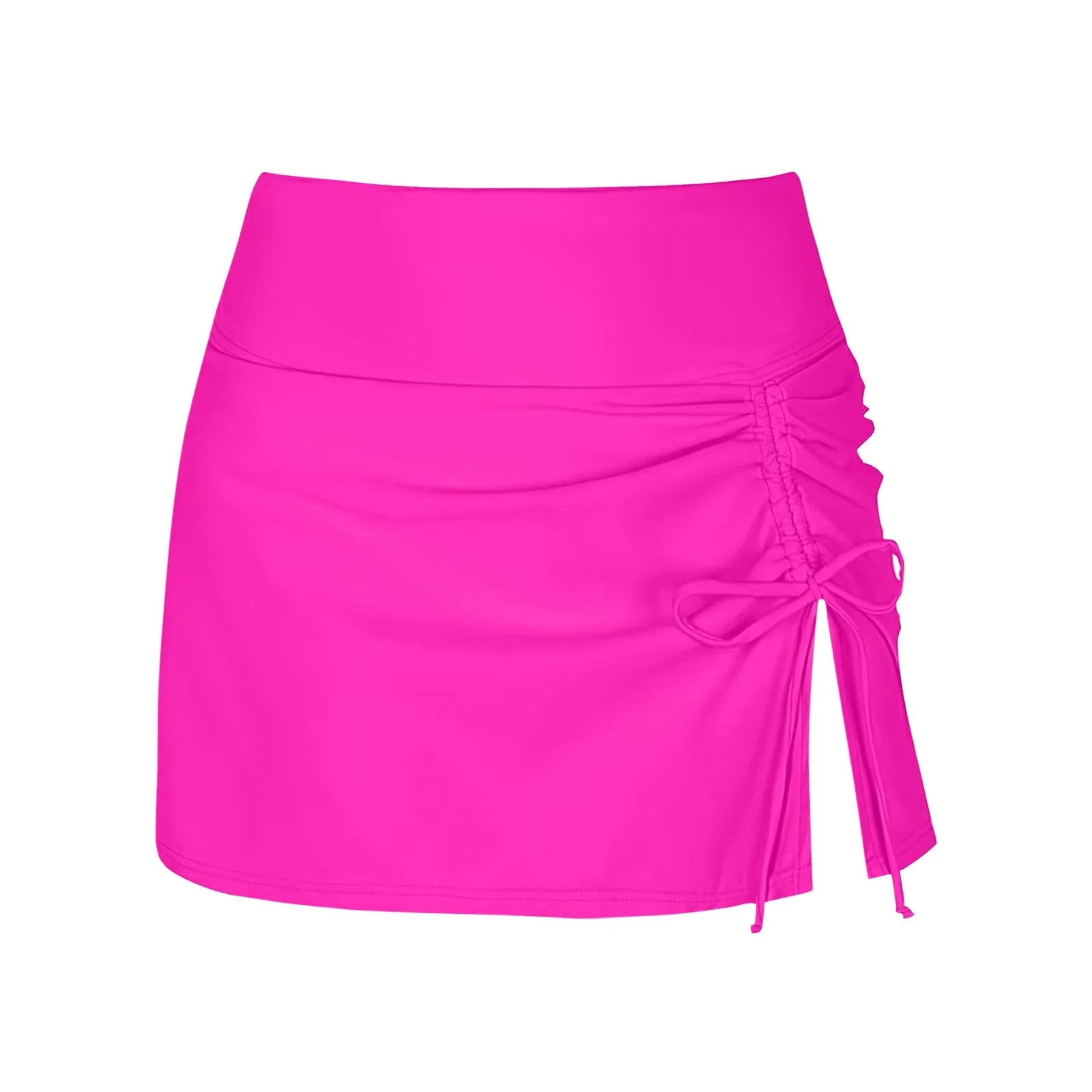 Women's Mini Skirt – Fitted Model – Ruffle Detail – Side Slit – Comfort Stretch - Image 11