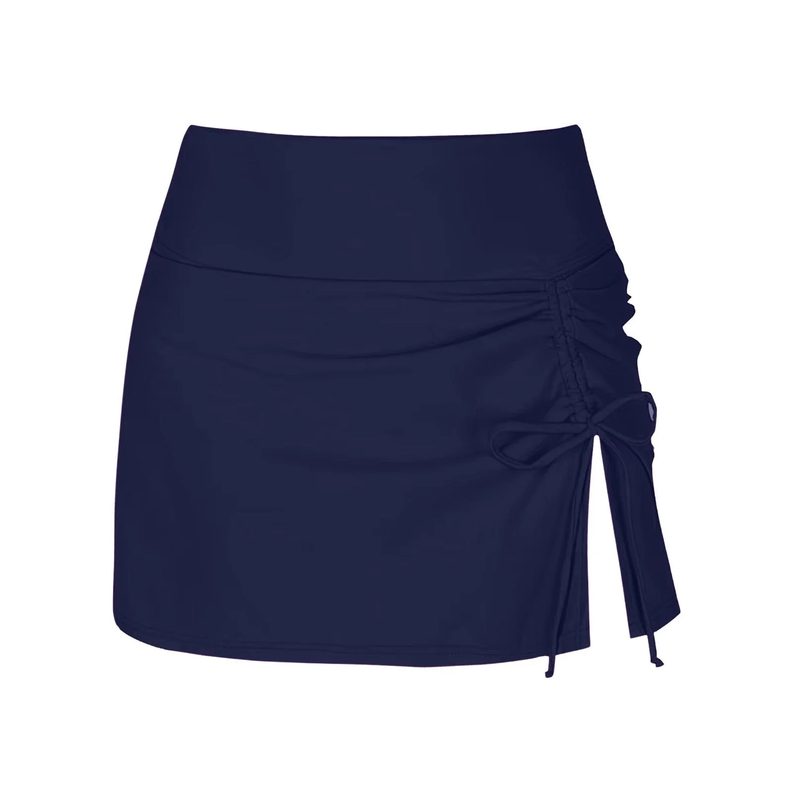 Women's Mini Skirt – Fitted Model – Ruffle Detail – Side Slit – Comfort Stretch - Image 9