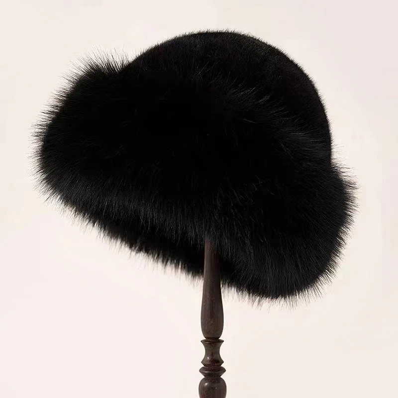 Isabella Brimless Snug Fit Fur Hat | Fuzzy Solid Fur Hat - Image 2