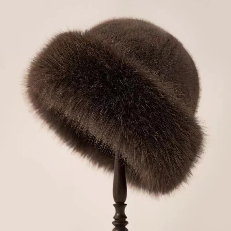 Isabella Brimless Snug Fit Fur Hat | Fuzzy Solid Fur Hat - Image 3