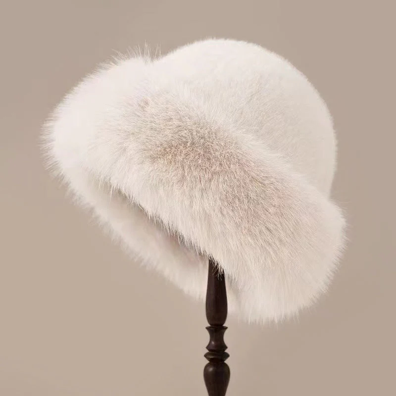 Isabella Brimless Snug Fit Fur Hat | Fuzzy Solid Fur Hat - Image 4