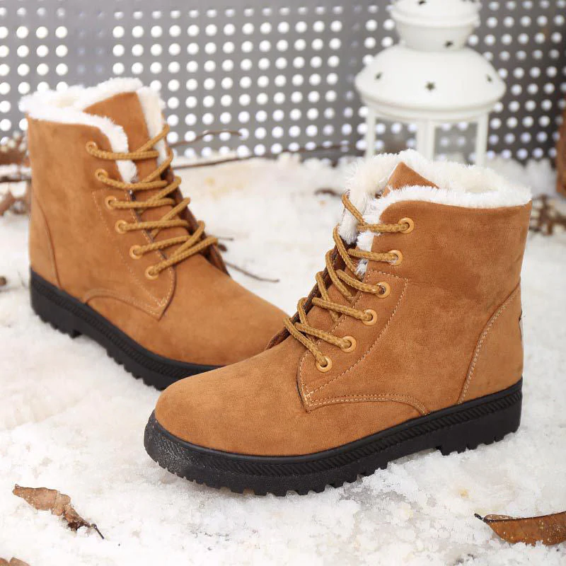 Isabella Lace-Up Ankle Boots | Fur Trim Lug Sole Ankle Boots - Image 4