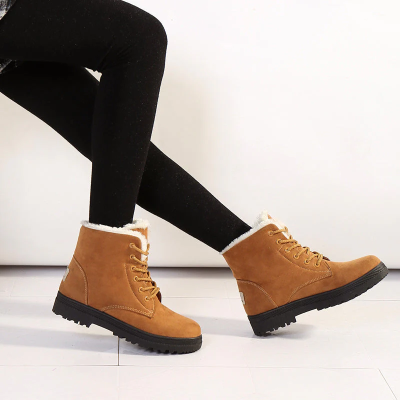 Isabella Lace-Up Ankle Boots | Fur Trim Lug Sole Ankle Boots - Image 5