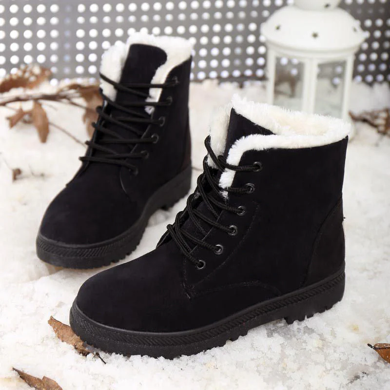 Isabella Lace-Up Ankle Boots | Fur Trim Lug Sole Ankle Boots - Image 7