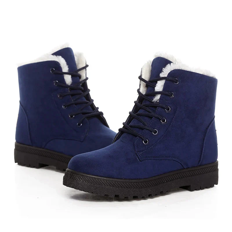 Isabella Lace-Up Ankle Boots | Fur Trim Lug Sole Ankle Boots - Image 9