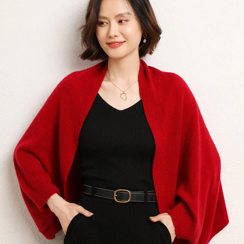 Isabella Relaxed Fit Shawl | Open Front Batwing Sleeve Shawl - Image 8