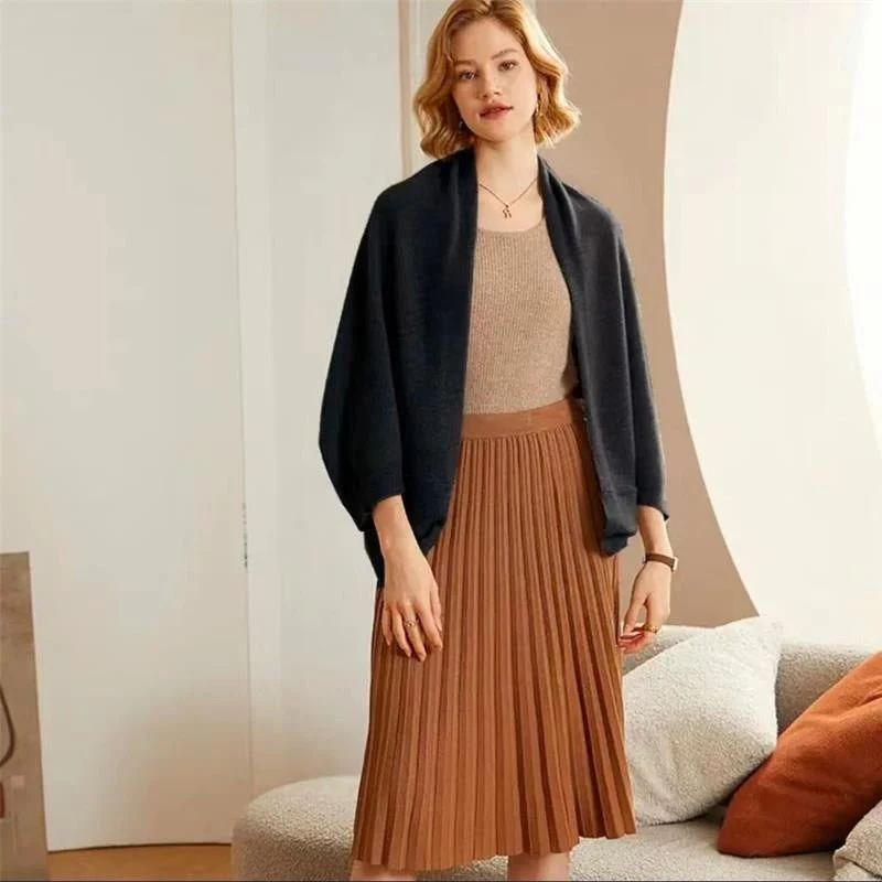 Isabella Relaxed Fit Shawl | Open Front Batwing Sleeve Shawl - Image 9