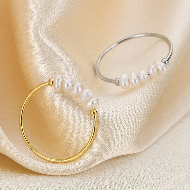 Isla Pearl Embellished Ring | Baroque Pearls Ring - Image 5