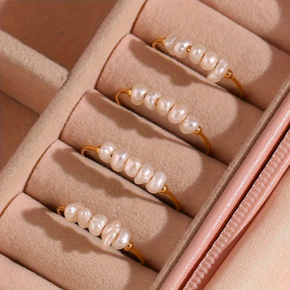 Isla Pearl Embellished Ring | Baroque Pearls Ring - Image 6
