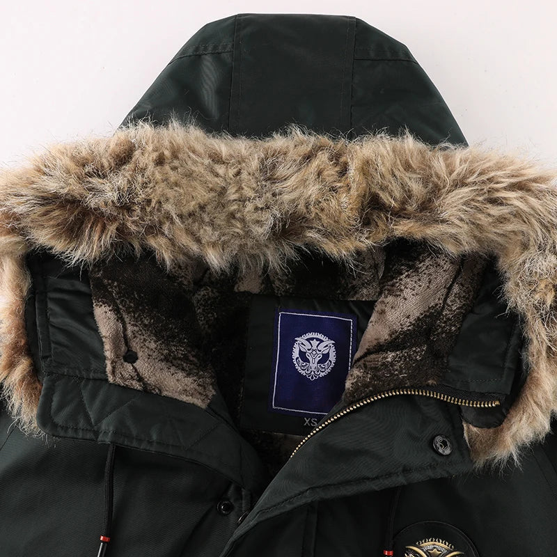 James Padded Hooded Bomber Jacket | Fur Trimmed Relaxed Fit Bomber Jacket - Image 5