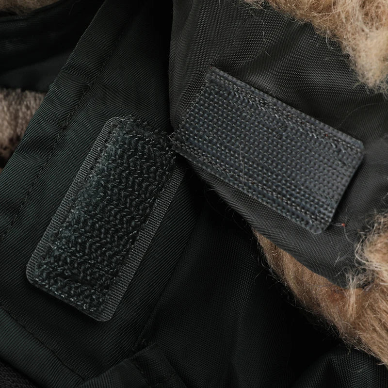James Padded Hooded Bomber Jacket | Fur Trimmed Relaxed Fit Bomber Jacket - Image 6