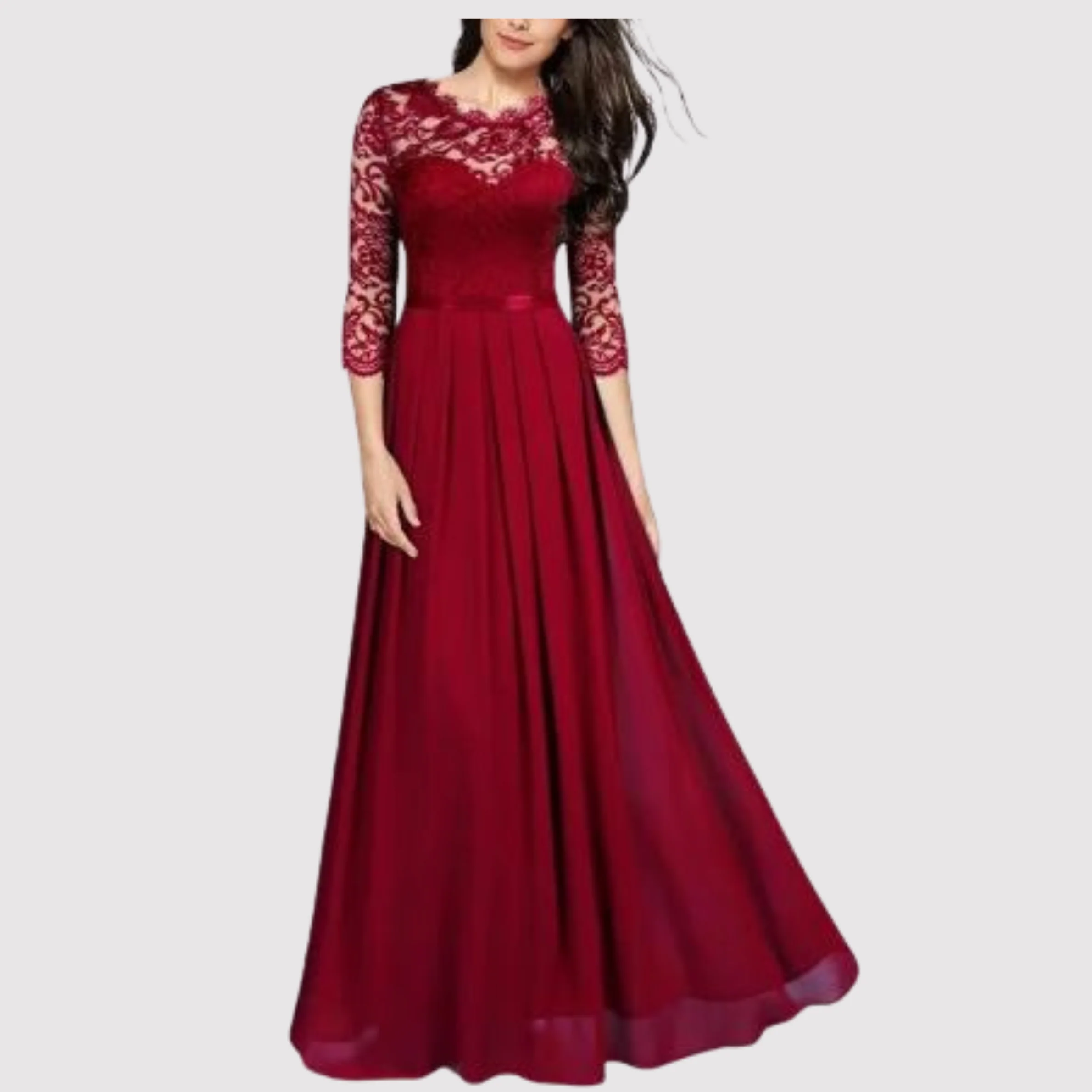 Jansen - Sexy lace chiffon dress - Image 2