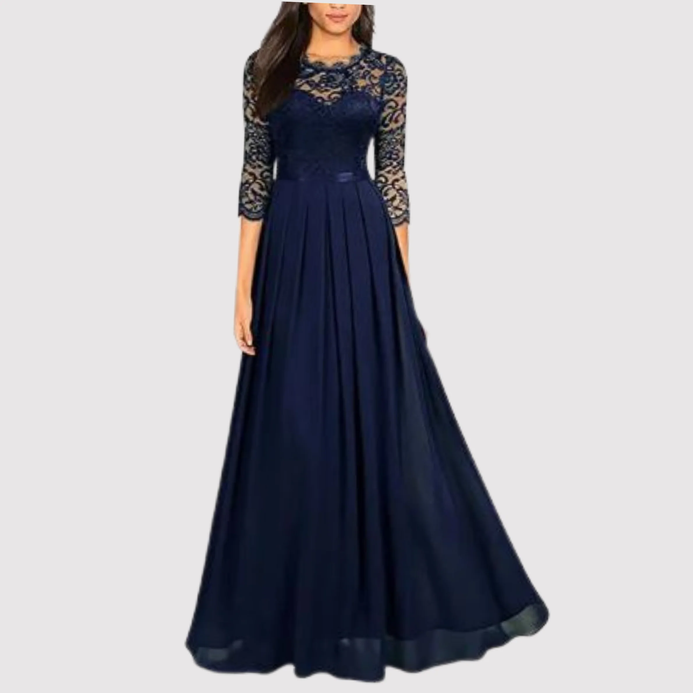 Jansen - Sexy lace chiffon dress - Image 3
