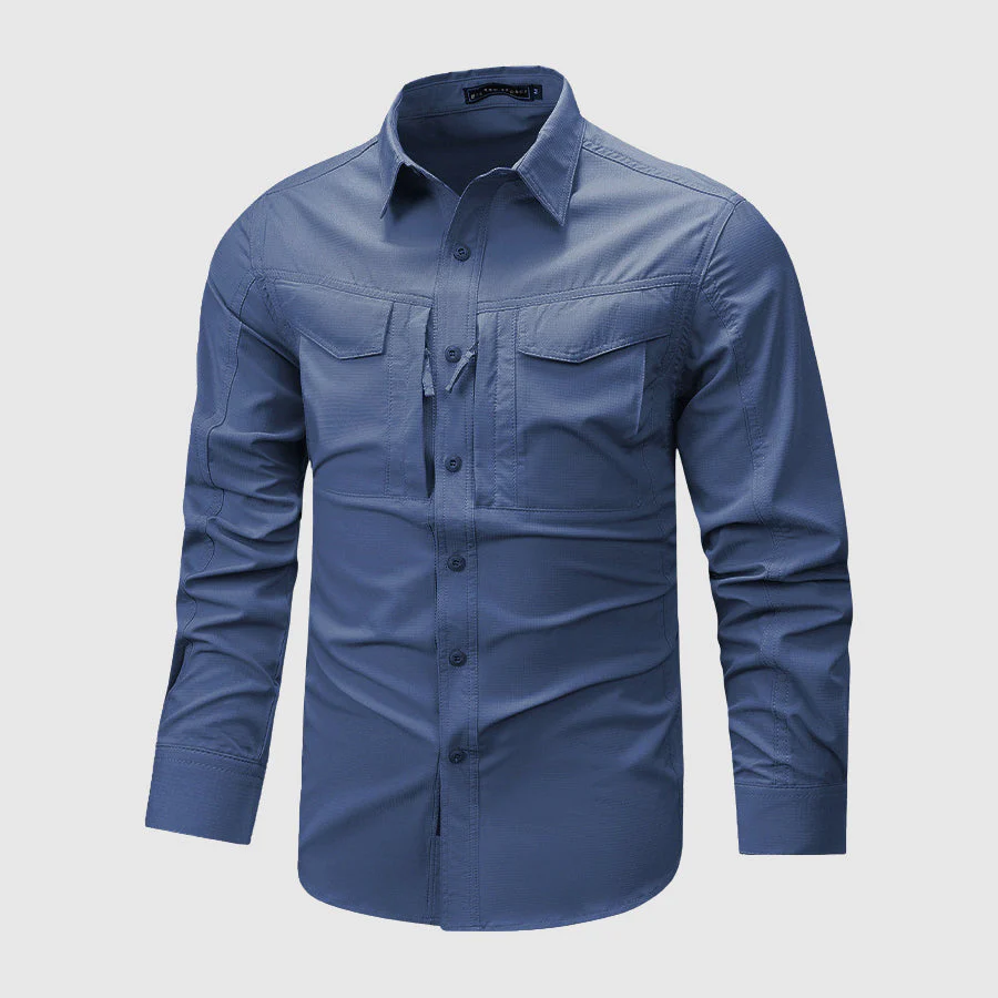 Joshua Regular Fit Utility Shirt | Collared Long Sleeve Utility Shirt - Image 2