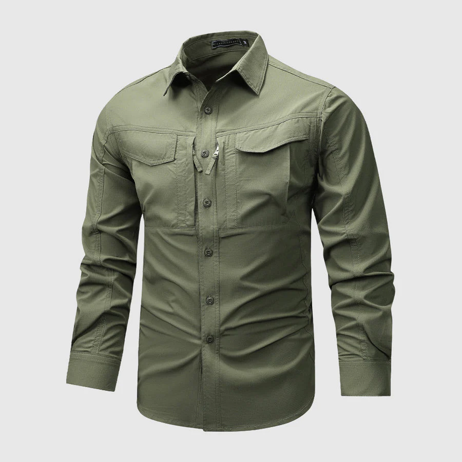 Joshua Regular Fit Utility Shirt | Collared Long Sleeve Utility Shirt - Image 4