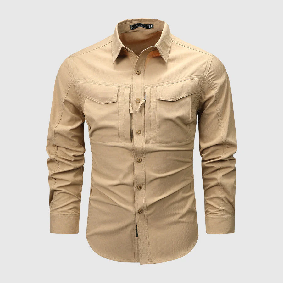 Joshua Regular Fit Utility Shirt | Collared Long Sleeve Utility Shirt - Image 5