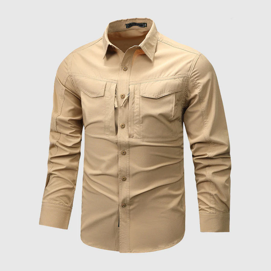 Joshua Regular Fit Utility Shirt | Collared Long Sleeve Utility Shirt - Image 6