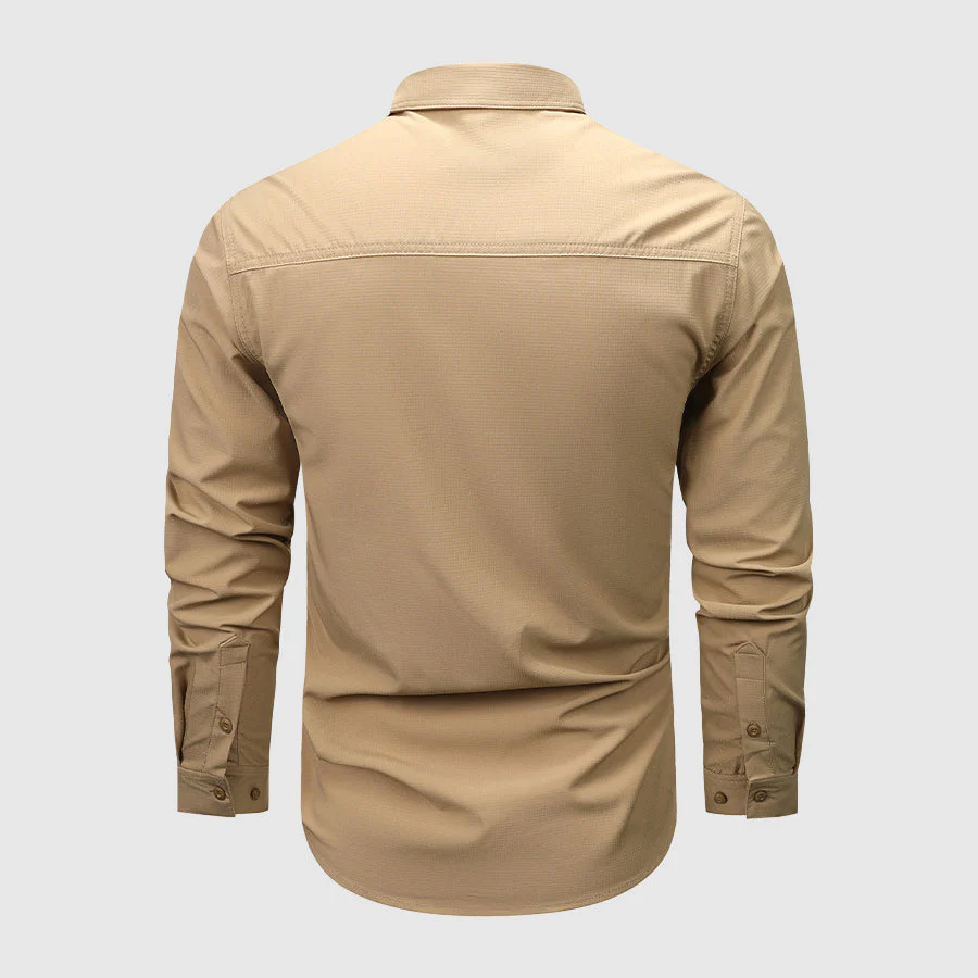 Joshua Regular Fit Utility Shirt | Collared Long Sleeve Utility Shirt - Image 7
