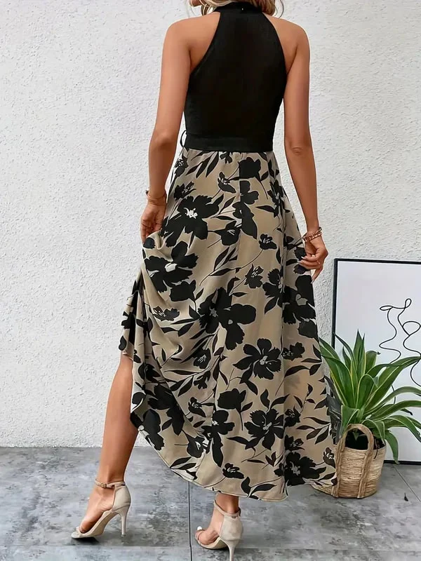 Joyce - Elegant Floral Dress with Bow Detail - Image 3