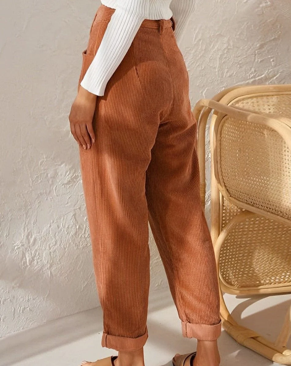 JULIA | Elegant corduroy trousers - Image 2