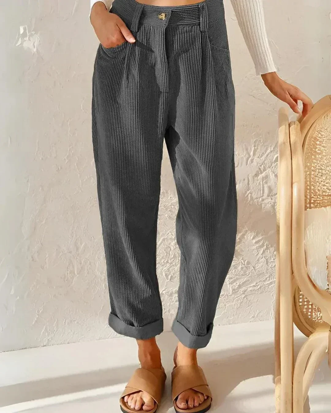 JULIA | Elegant corduroy trousers - Image 5